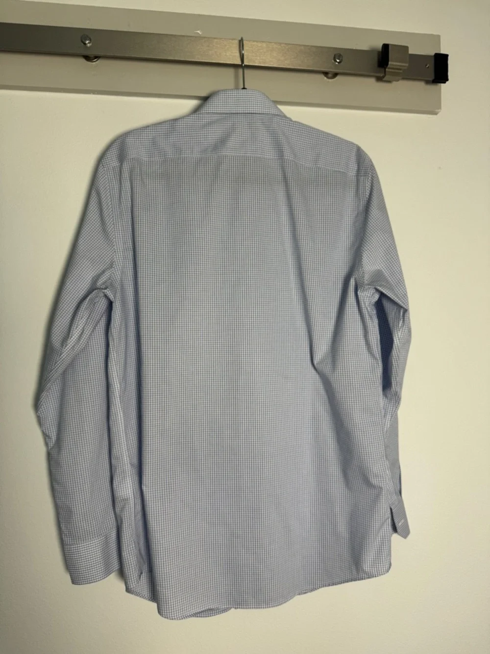 Banana Republic Light Blue Micro-Check Dress Shirt Size Medium
